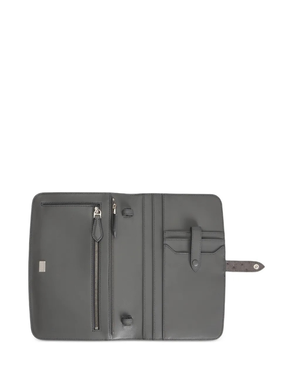 Dolce & Gabbana Clutch van struisvogelleer Grijs