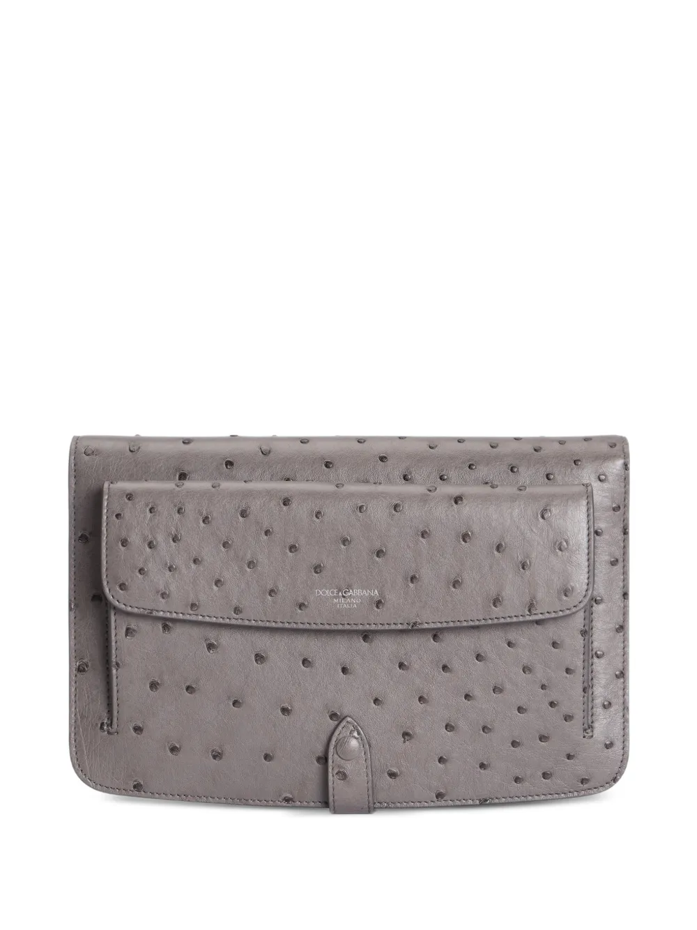 Dolce & Gabbana ostrich-leather clutch bag