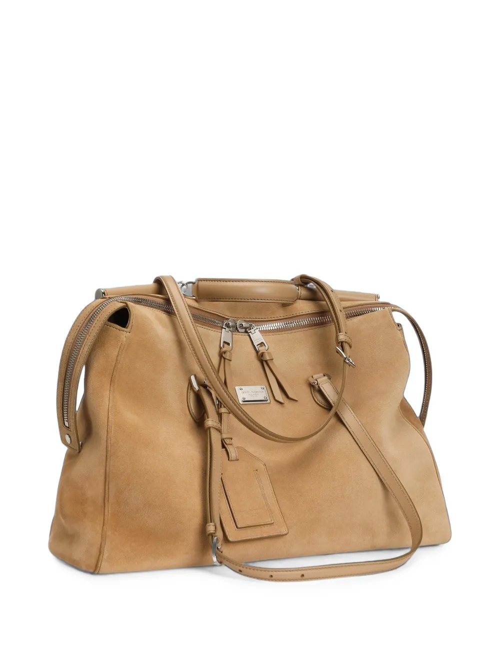 Dolce & Gabbana Vittoria leren handtas met split Beige