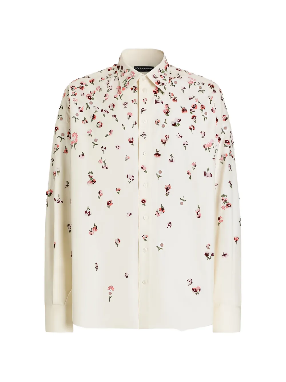 Dolce & Gabbana cotton shirt with embroidery - Neutrals