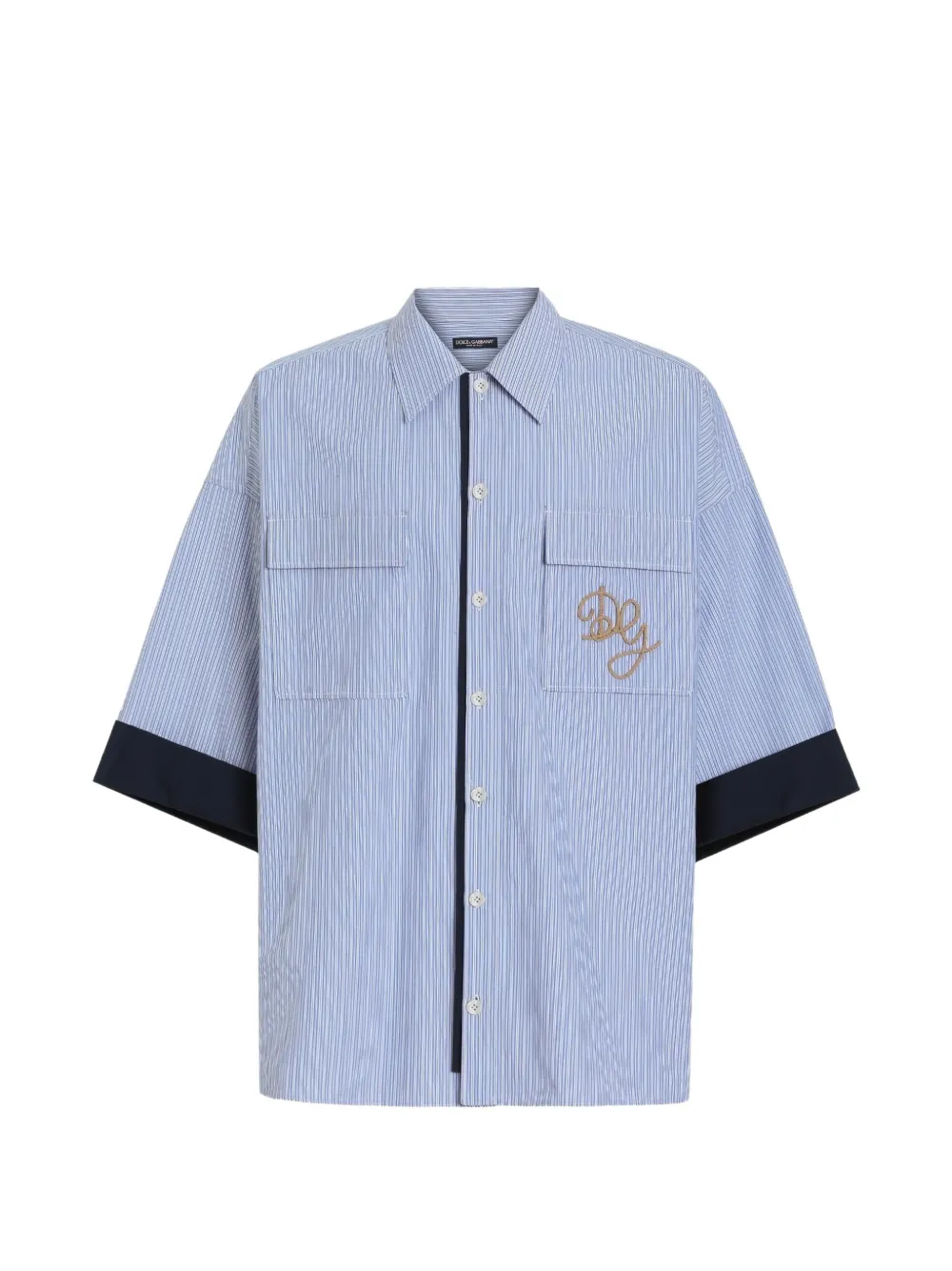 Dolce & Gabbana Camicia a righe in cotone - Blu