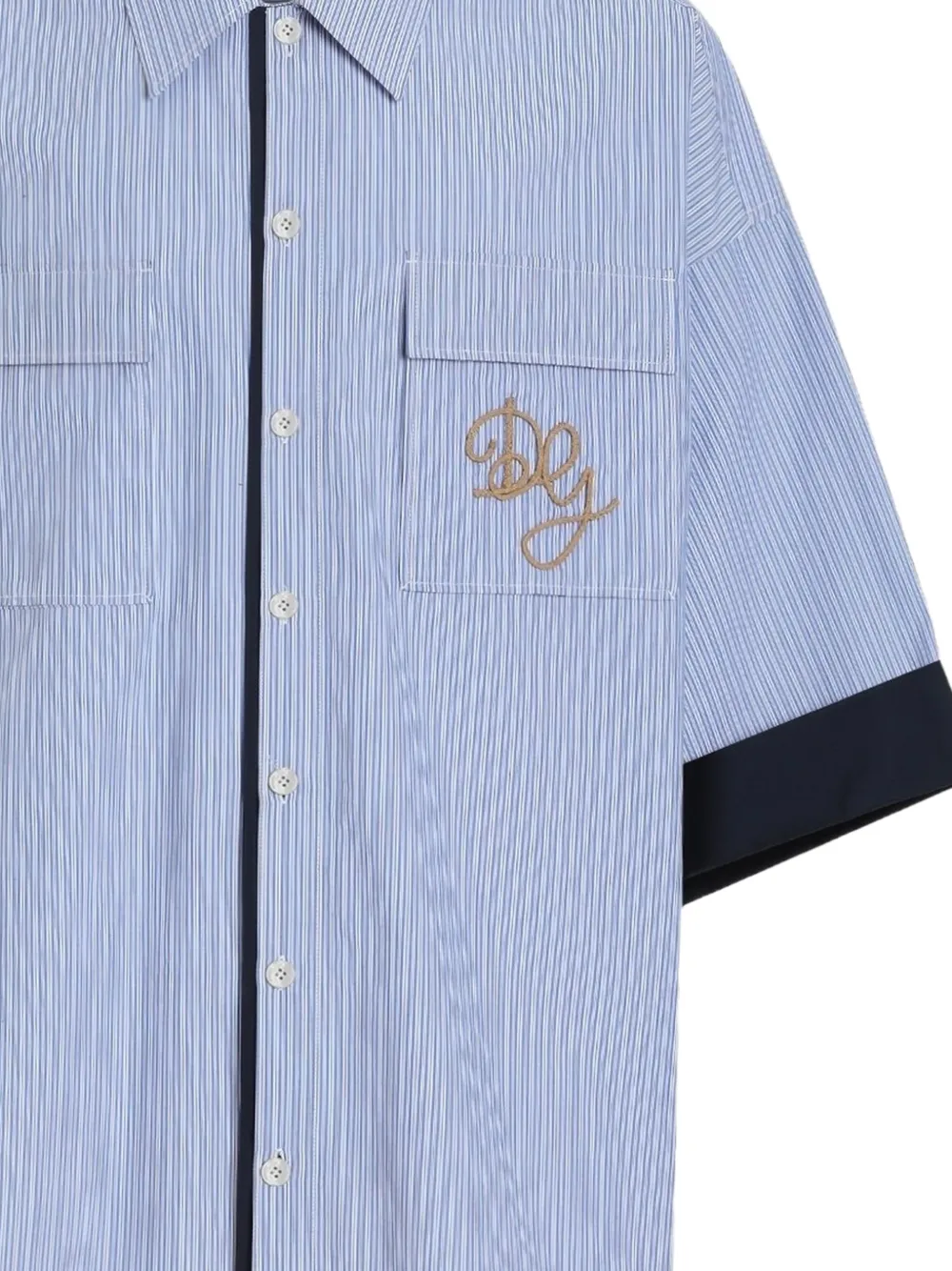 Dolce & Gabbana Gestreept katoenen overhemd Blauw