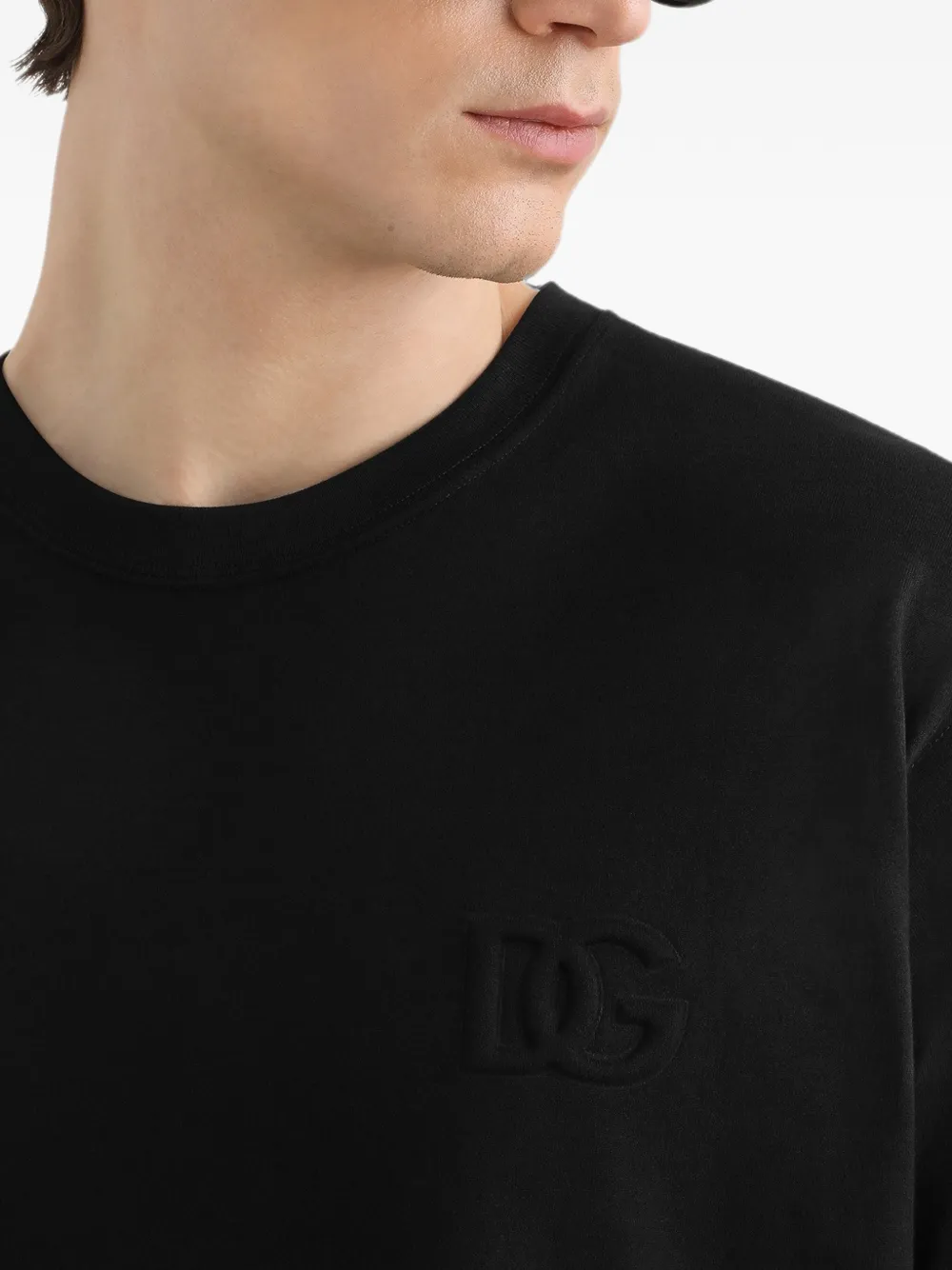 Dolce & Gabbana Katoenen T-shirt met logo Zwart