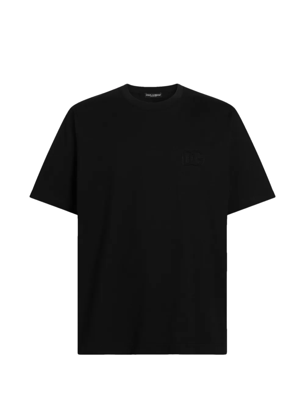 Dolce & Gabbana Baumwoll-T-Shirt mit Logo - Schwarz