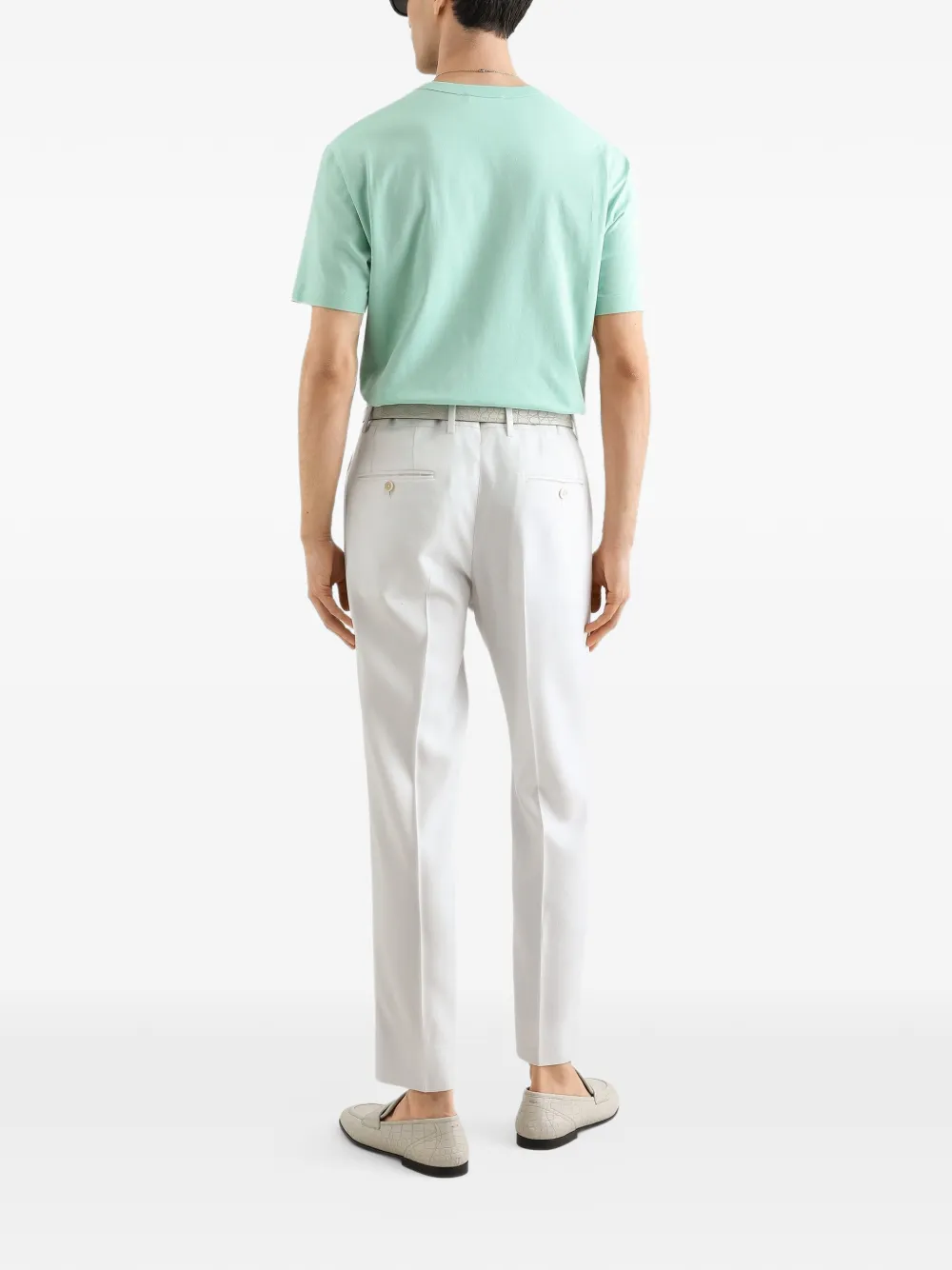 Dolce & Gabbana Katoenen T-shirt met geborduurd DG-logo Groen