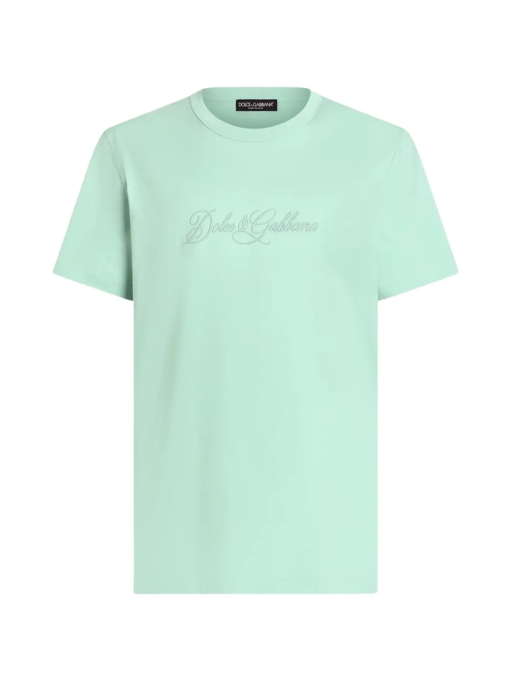 Dolce & Gabbana cotton T-shirt with DG embroidery - Green
