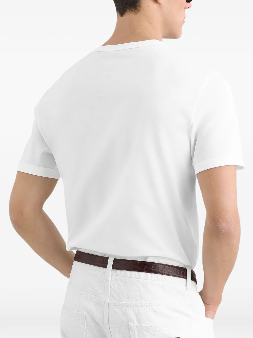 Dolce & Gabbana Katoenen T-shirt met logoplakkaat Wit