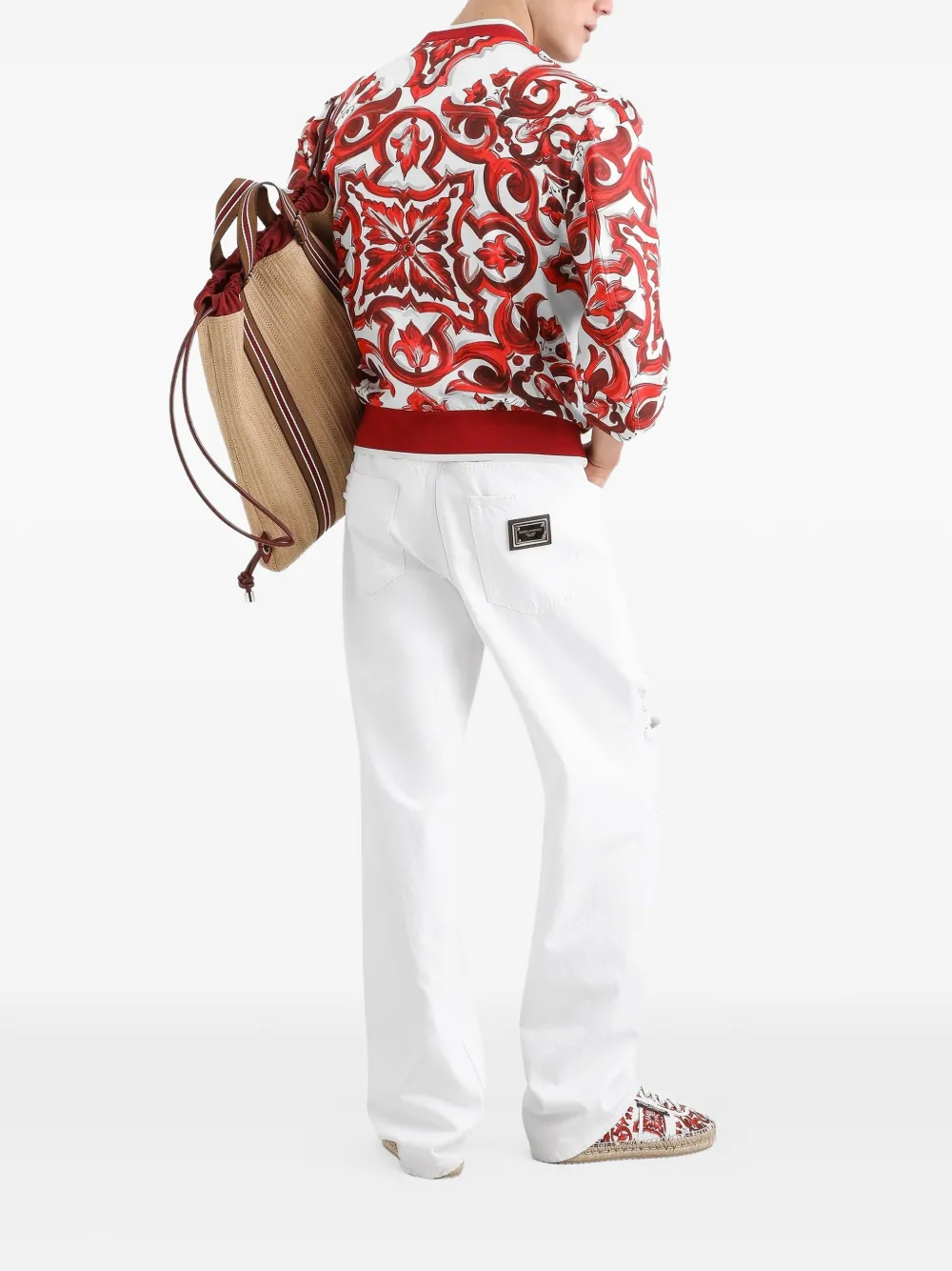 Dolce & Gabbana Katoenen T-shirt met logoplakkaat Wit