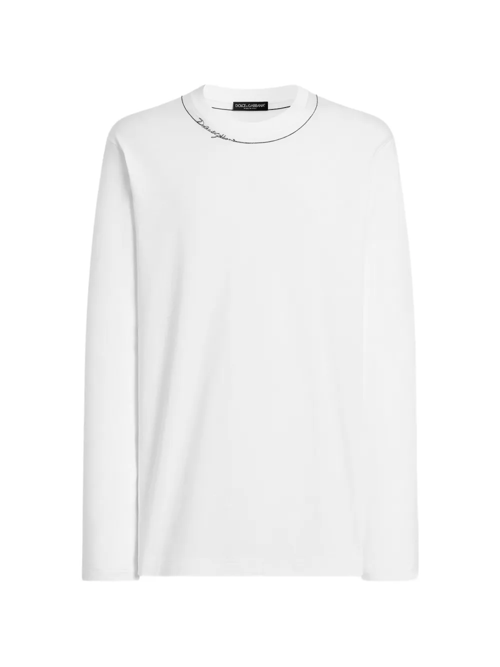Dolce & Gabbana cotton t-shirt with embroidery - Weiß