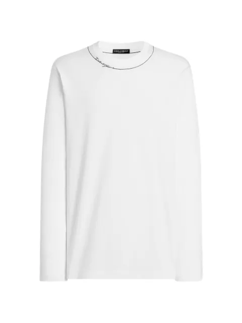 Dolce & Gabbana T-shirt i bomuld med broderi