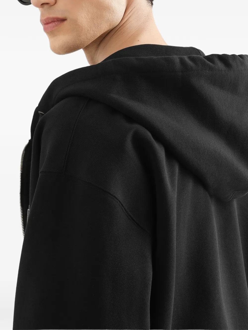 Dolce & Gabbana Sweater met capuchon en logo Zwart