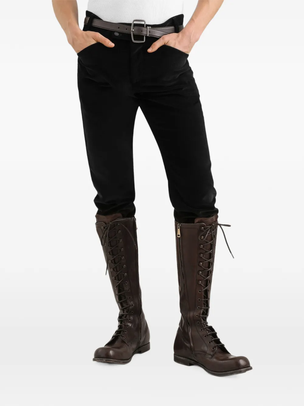 Dolce & Gabbana velvet trousers Zwart