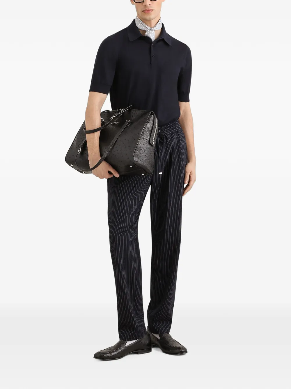 Dolce & Gabbana Wollen joggingbroek met krijtstreep Blauw