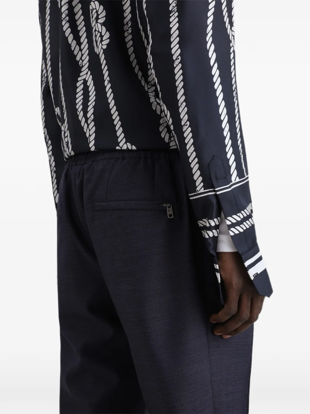 Dolce & Gabbana Joggingbroek van scheerwol Blauw