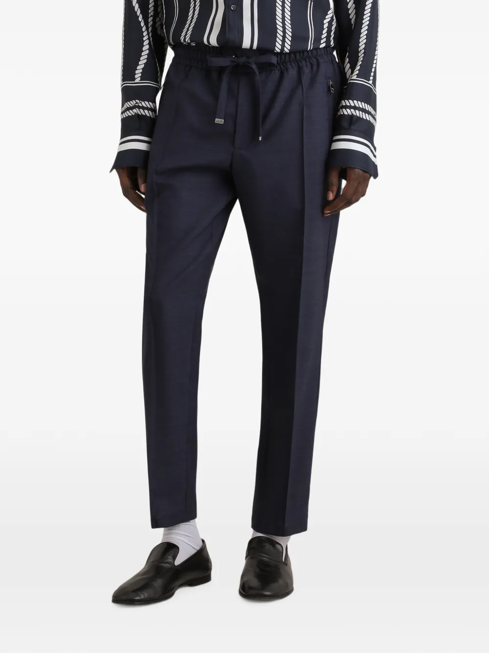 Dolce & Gabbana Joggingbroek van scheerwol Blauw