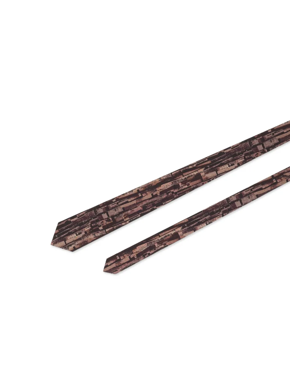 Dolce & Gabbana Twill stropdas met abstracte print Bruin