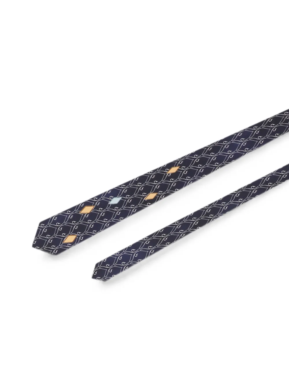 Dolce & Gabbana Twill stropdas met print Blauw