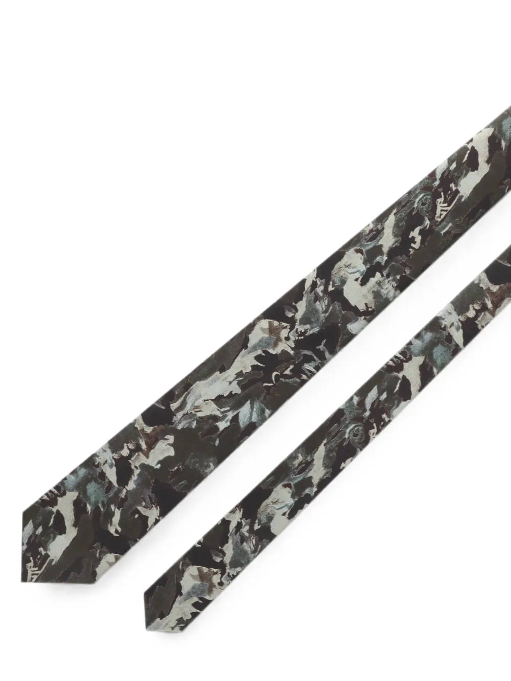 Dolce & Gabbana Stropdas van twill met abstracte print Zwart