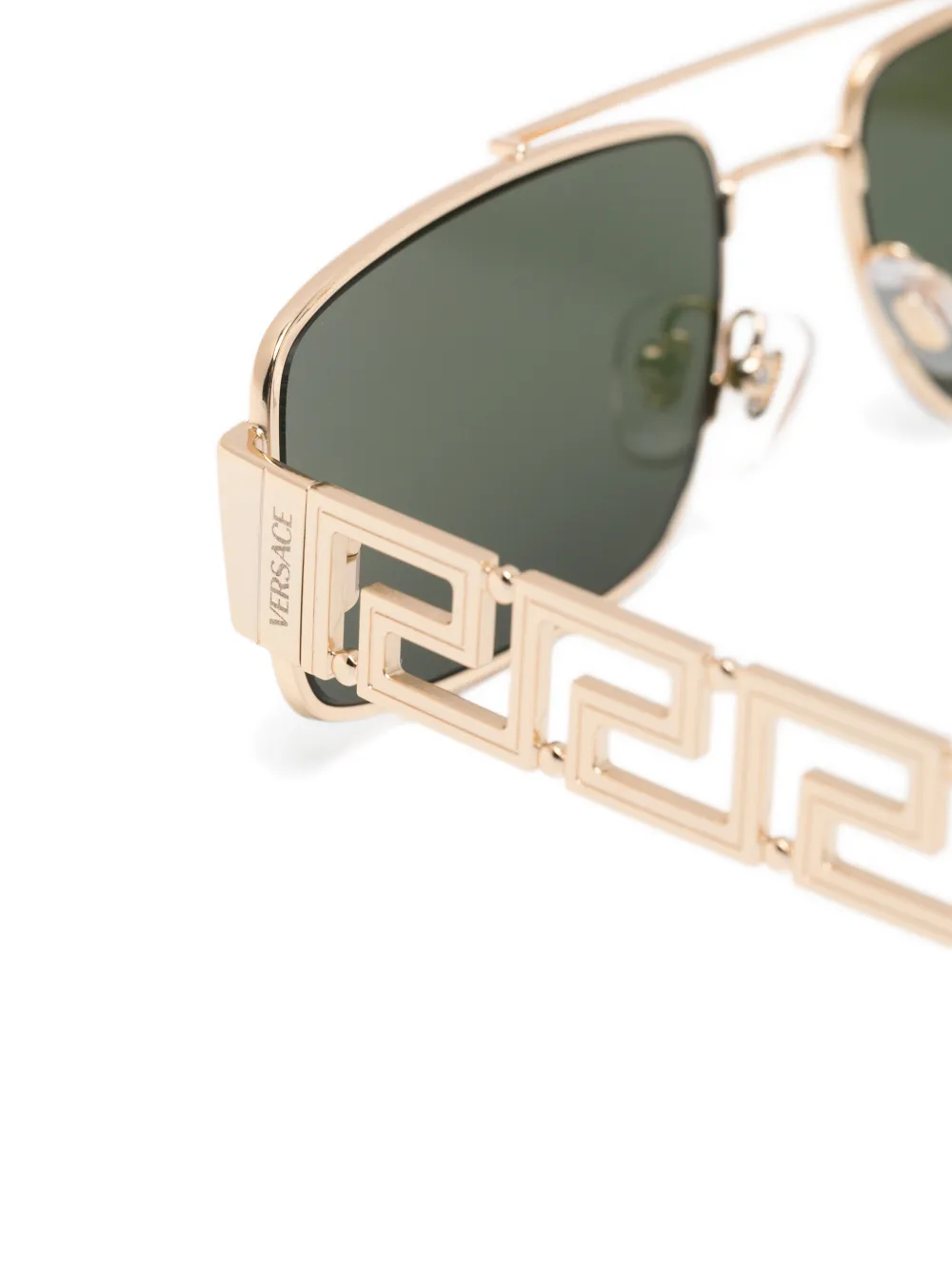 Versace Eyewear Zonnebril met rechthoekig montuur Goud