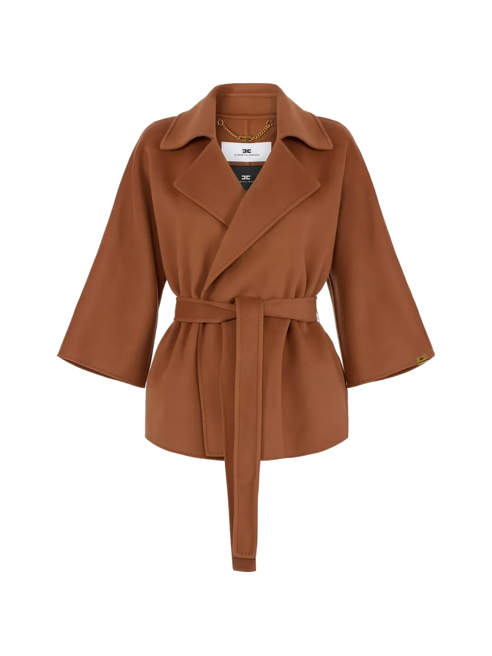 Elisabetta Franchi belted coat - Marrone
