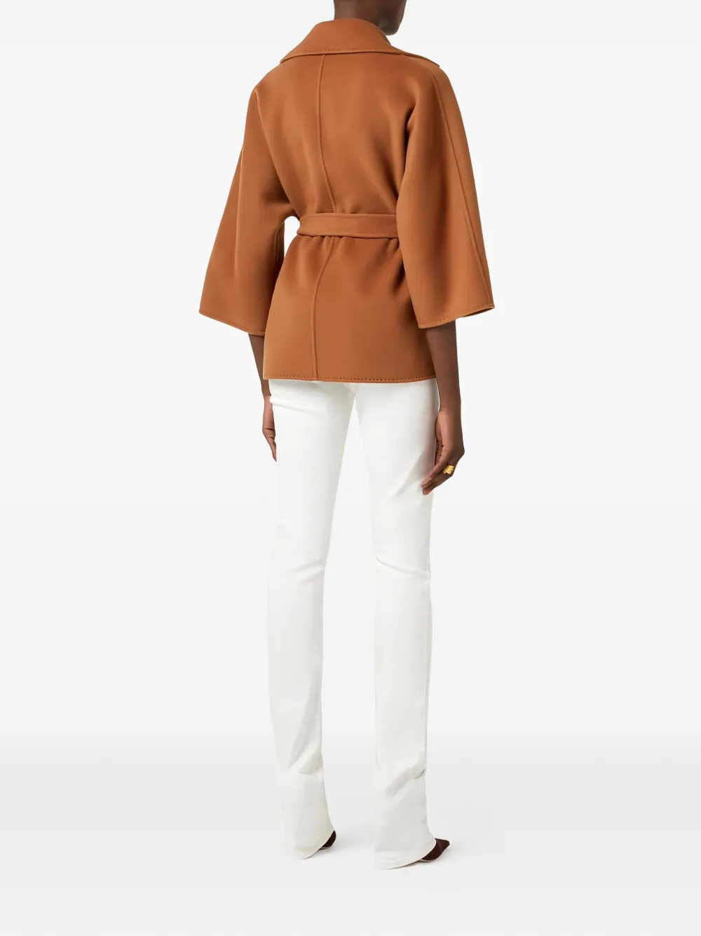 Elisabetta Franchi Wollen jas Bruin