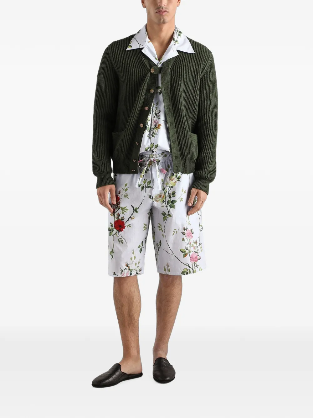 Dolce & Gabbana Vest in Engelse ribsteek Groen