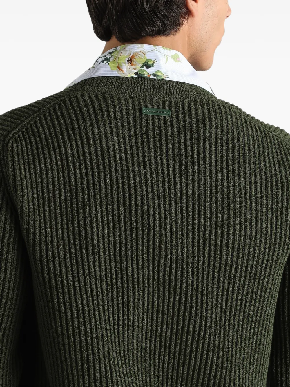 Dolce & Gabbana Vest in Engelse ribsteek Groen