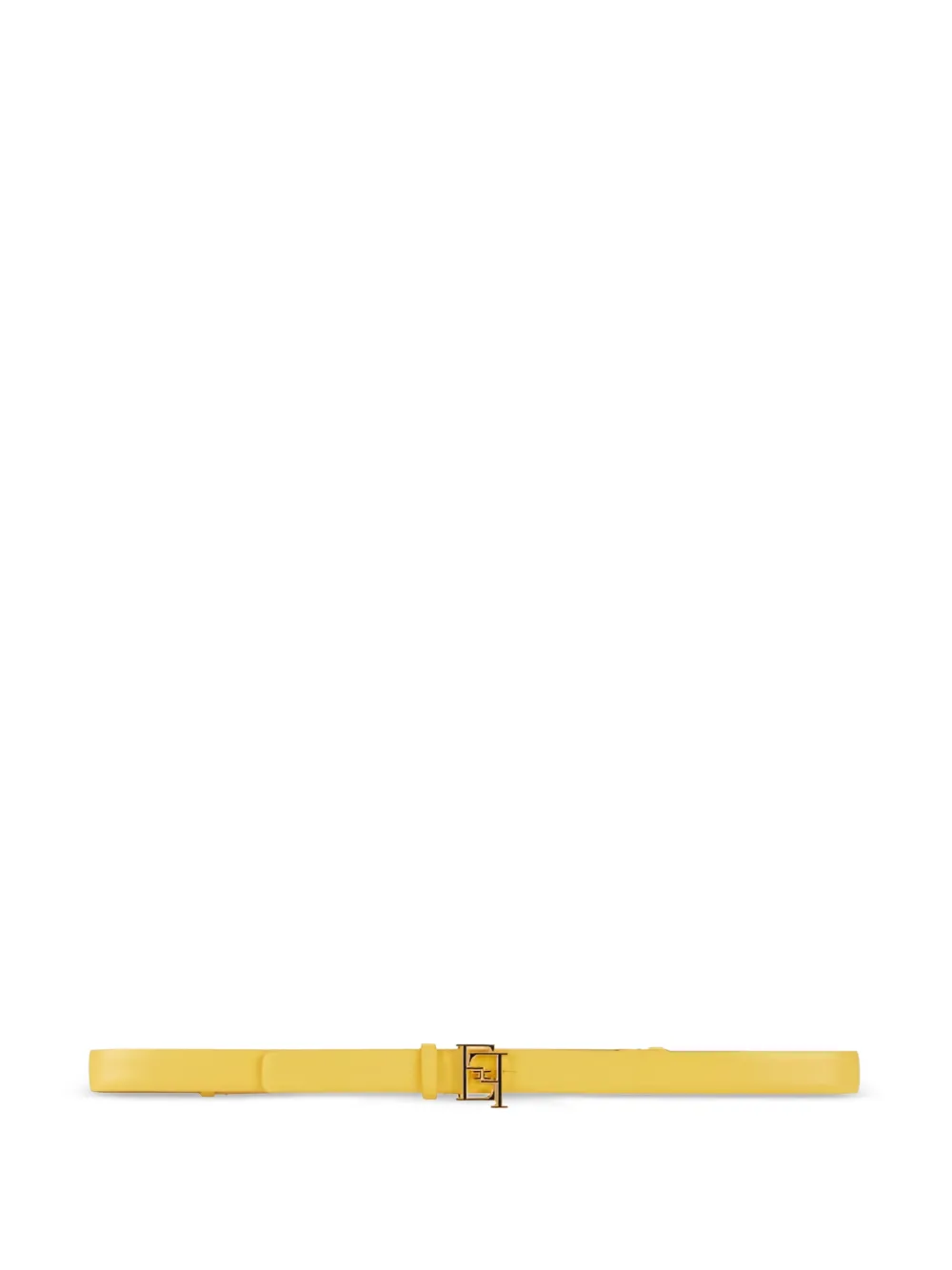 Elisabetta Franchi logo-buckle leather belt - Giallo