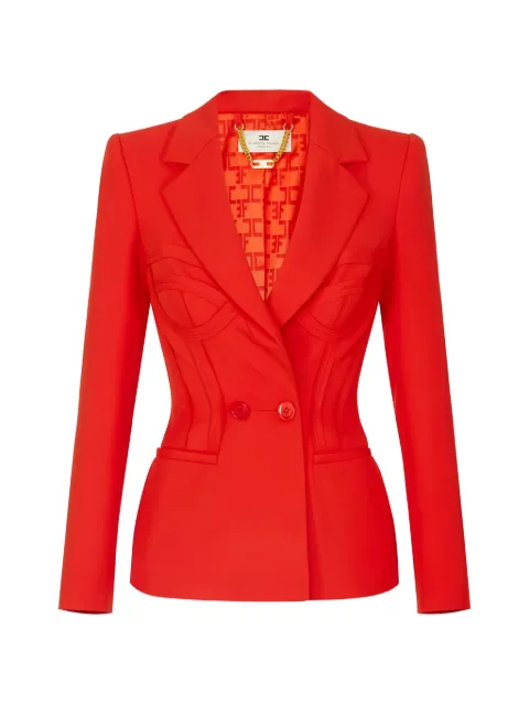 Elisabetta Franchi raw-edge bustier-line jacket