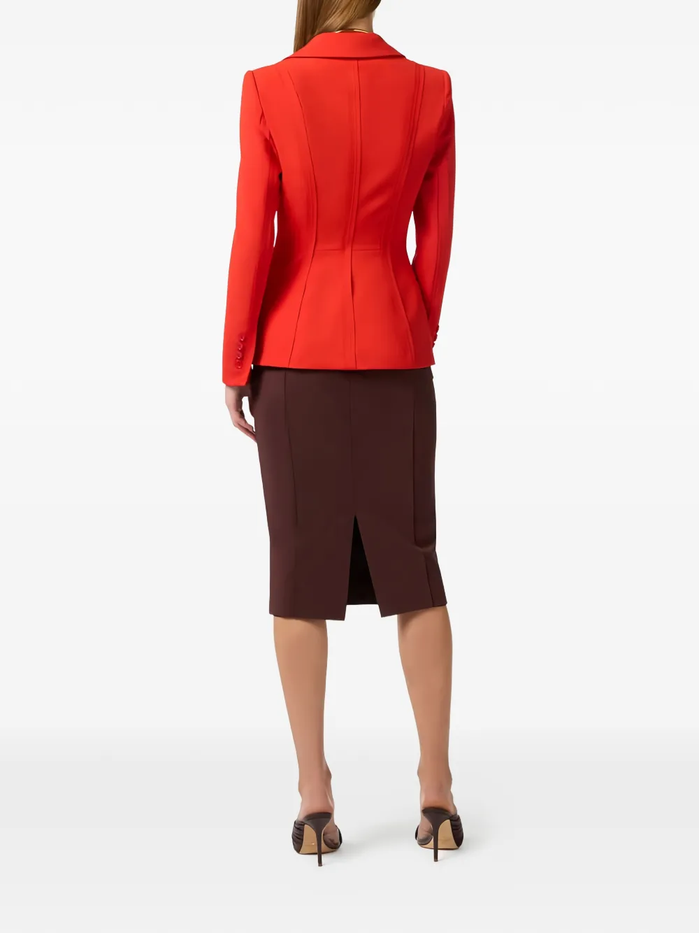 Elisabetta Franchi Jack met gerafelde afwerking Rood