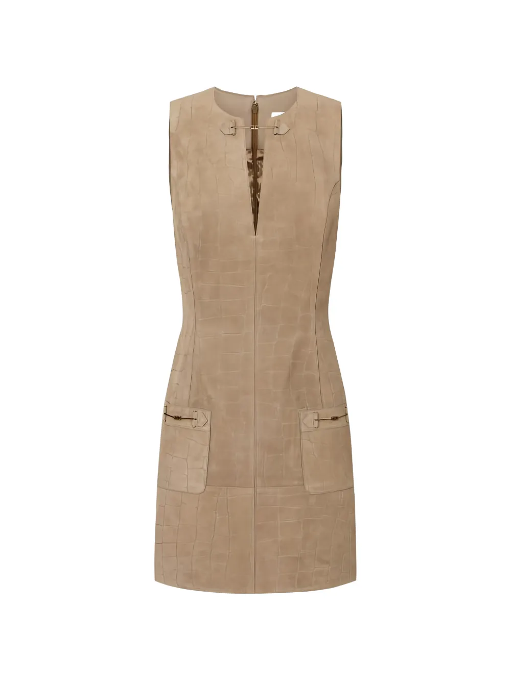 Elisabetta Franchi alligator-print mini dress - Toni neutri