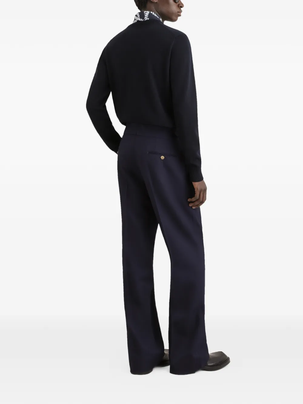 Dolce & Gabbana Gladde trui met borduursel Blauw