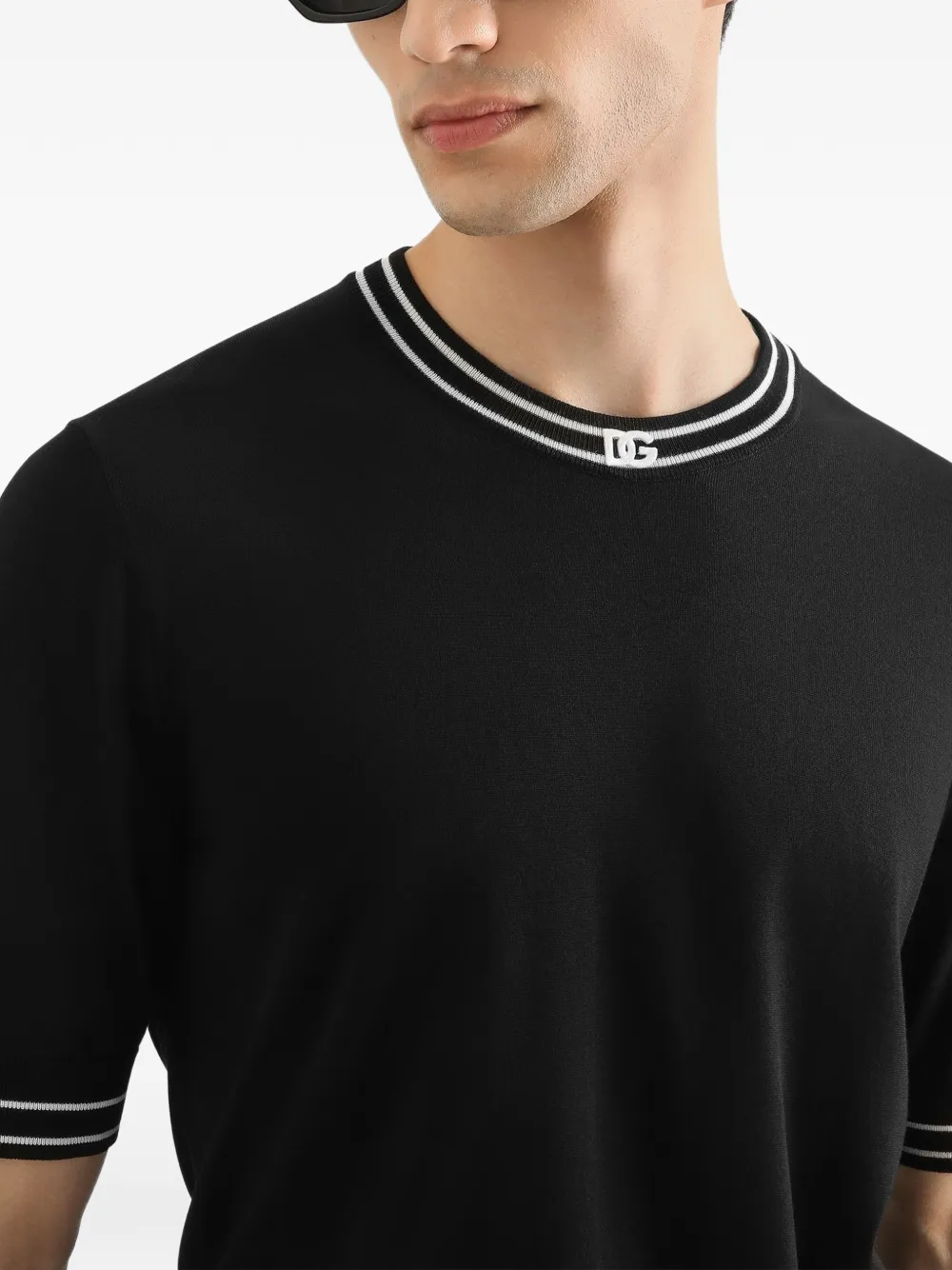 Dolce & Gabbana Zijden pullover Zwart