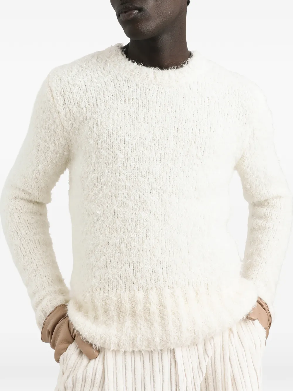 Dolce & Gabbana Trui met bouclé-effect Beige