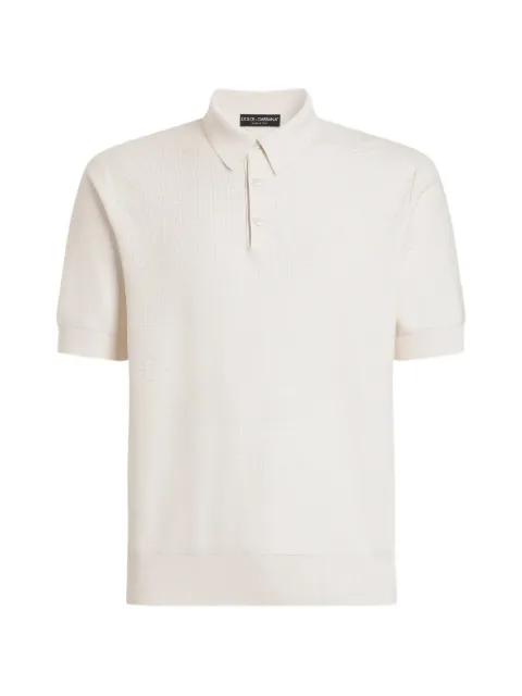 Dolce & Gabbana polo shirt in fine-gauge silk