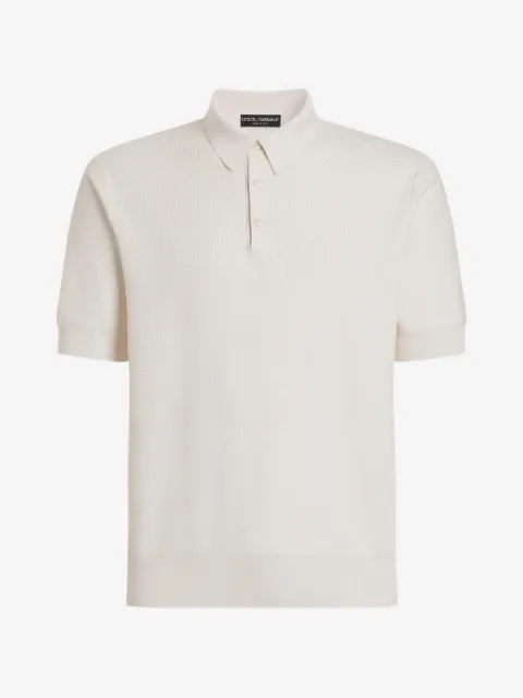 Dolce & Gabbana polo shirt in fine-gauge silk
