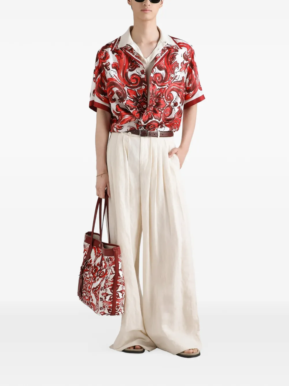 Dolce & Gabbana Poloshirt van fijne zijde Wit