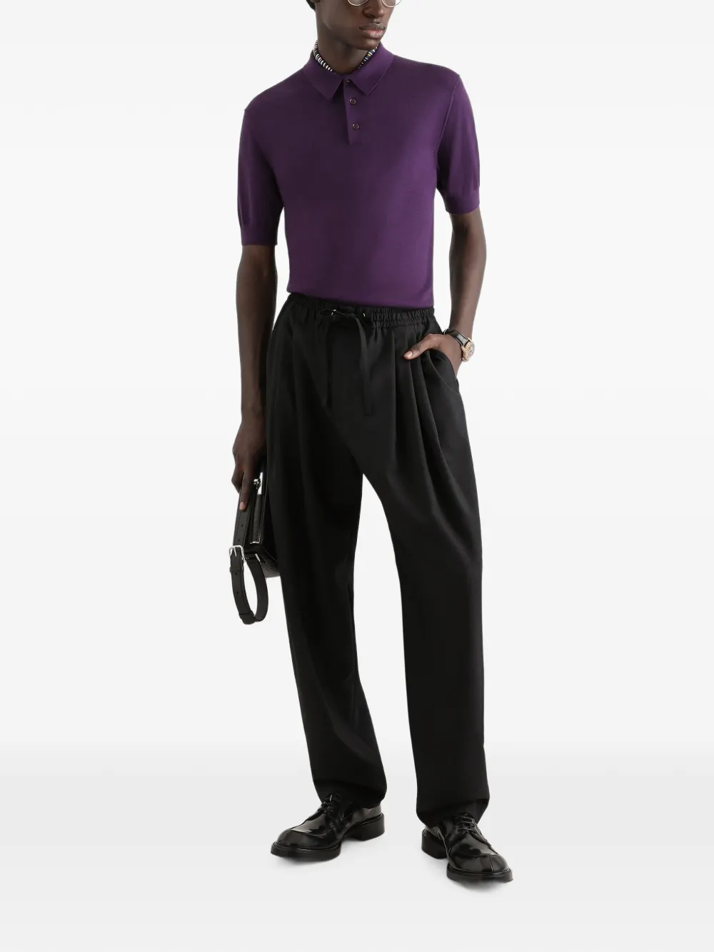 Dolce & Gabbana Kasjmier poloshirt Paars