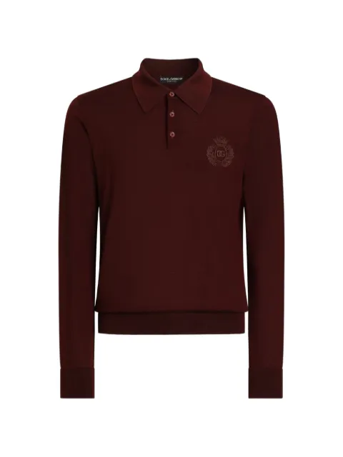 Dolce & Gabbana knit polo shirt with embroidery