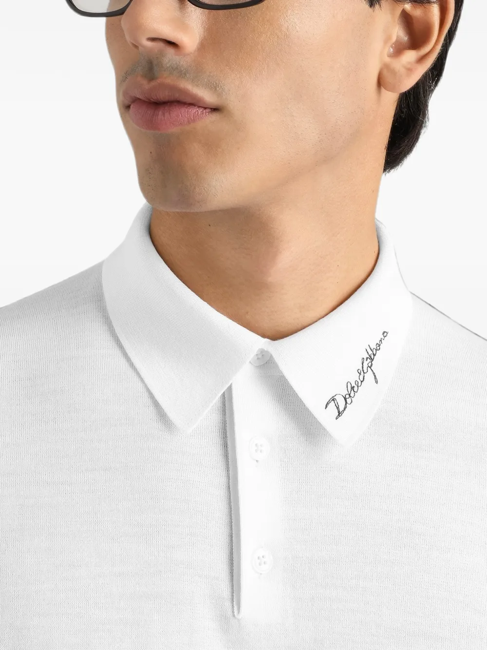 Dolce & Gabbana Wollen poloshirt Zwart