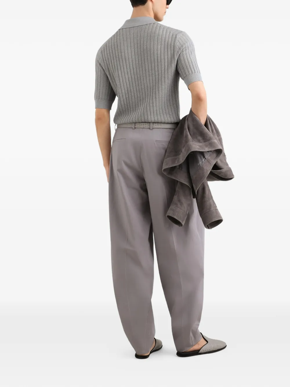 Dolce & Gabbana Zijden poloshirt Grijs