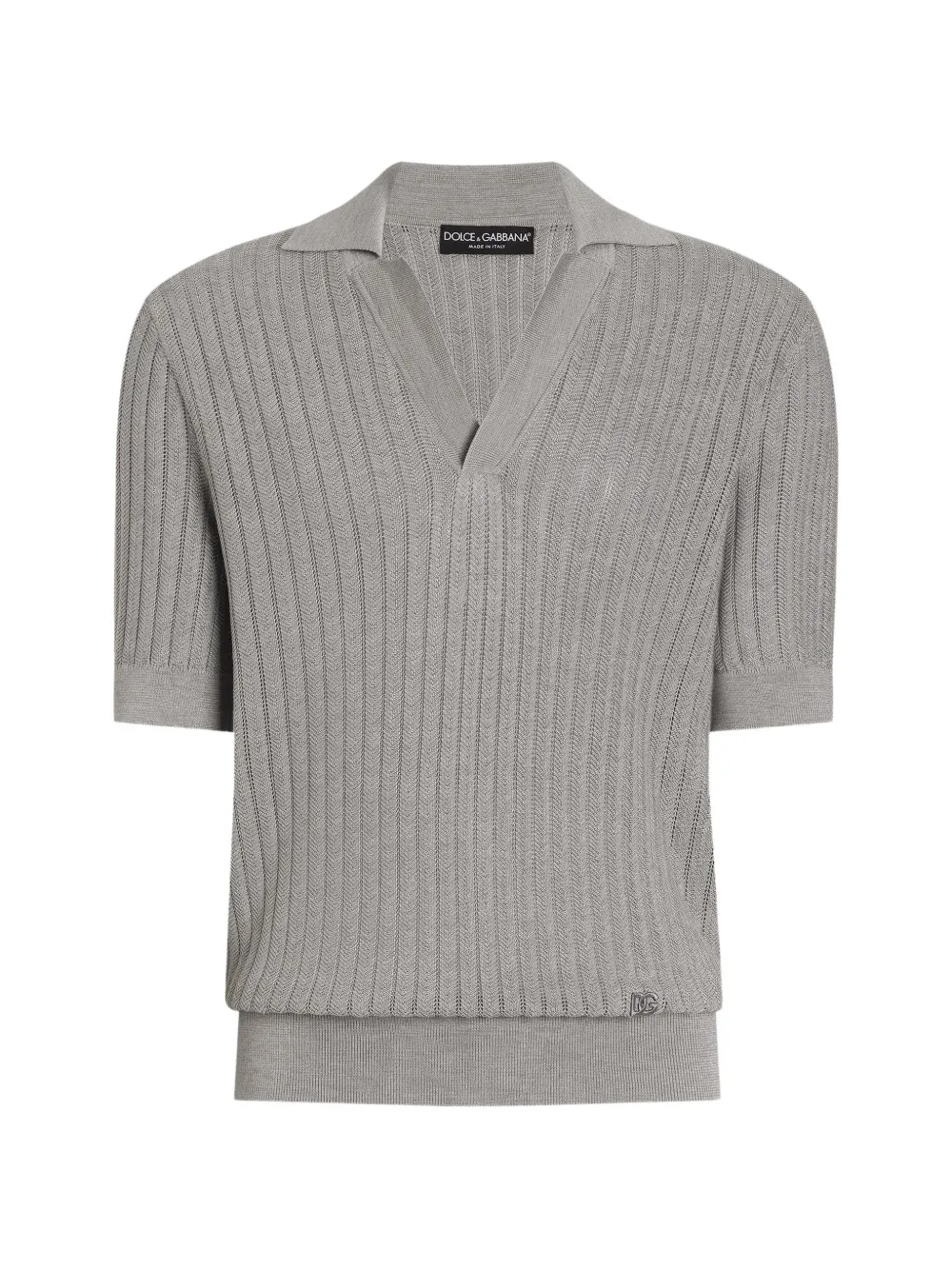 Dolce & Gabbana Polo in seta - Grigio