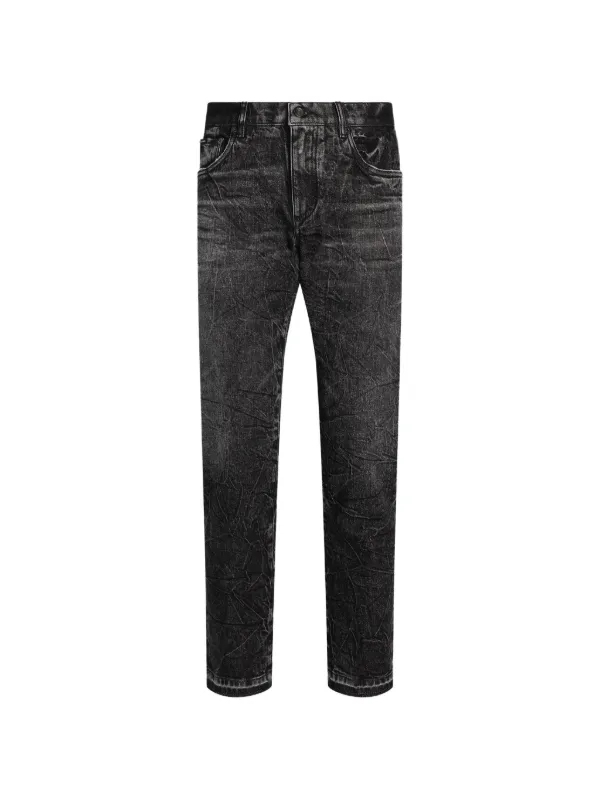 Dolce & Gabbana ロゴプレート ジーンズ | ブラック | FARFETCH JP
