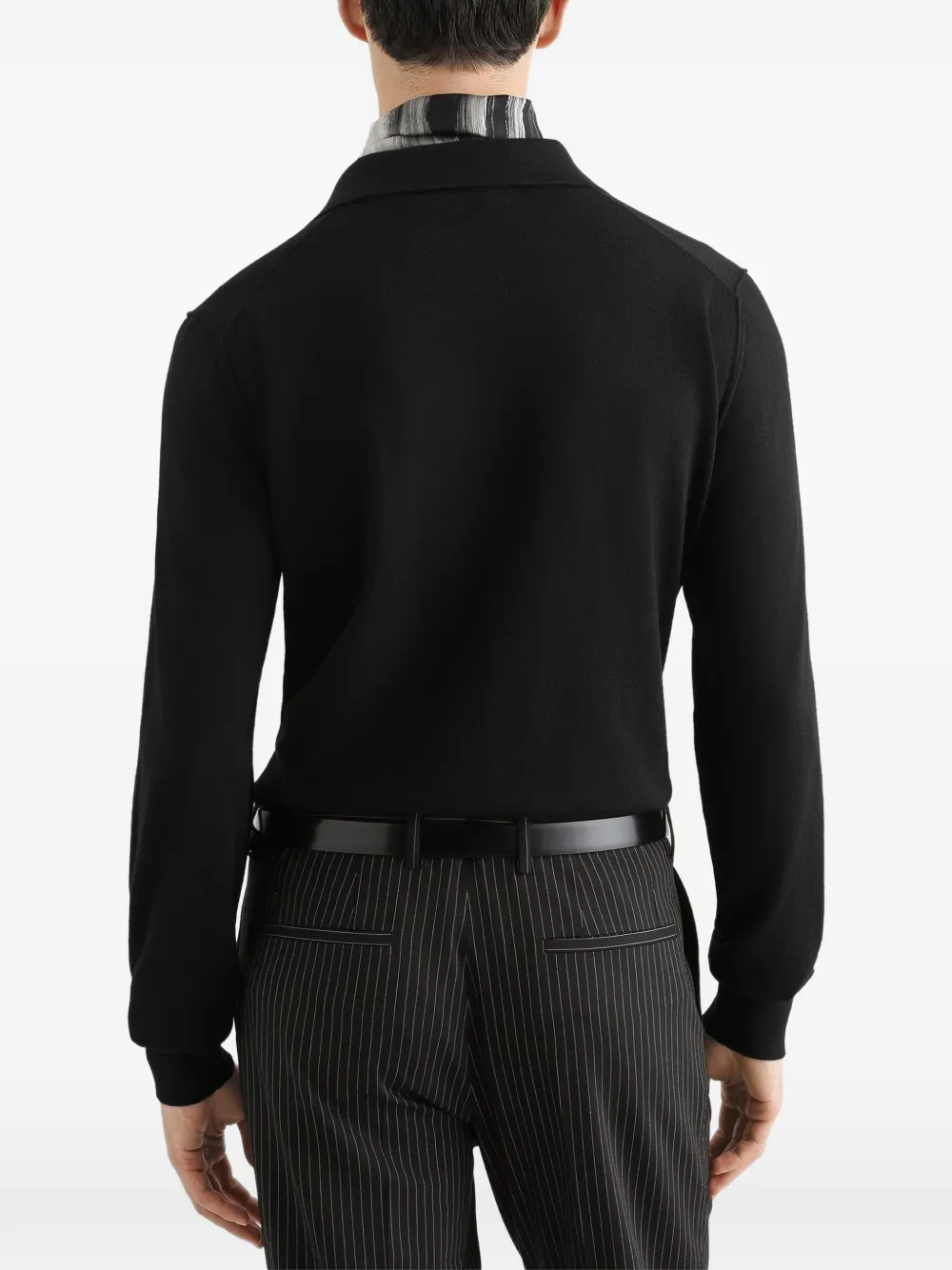 Dolce & Gabbana Gebreid poloshirt Zwart