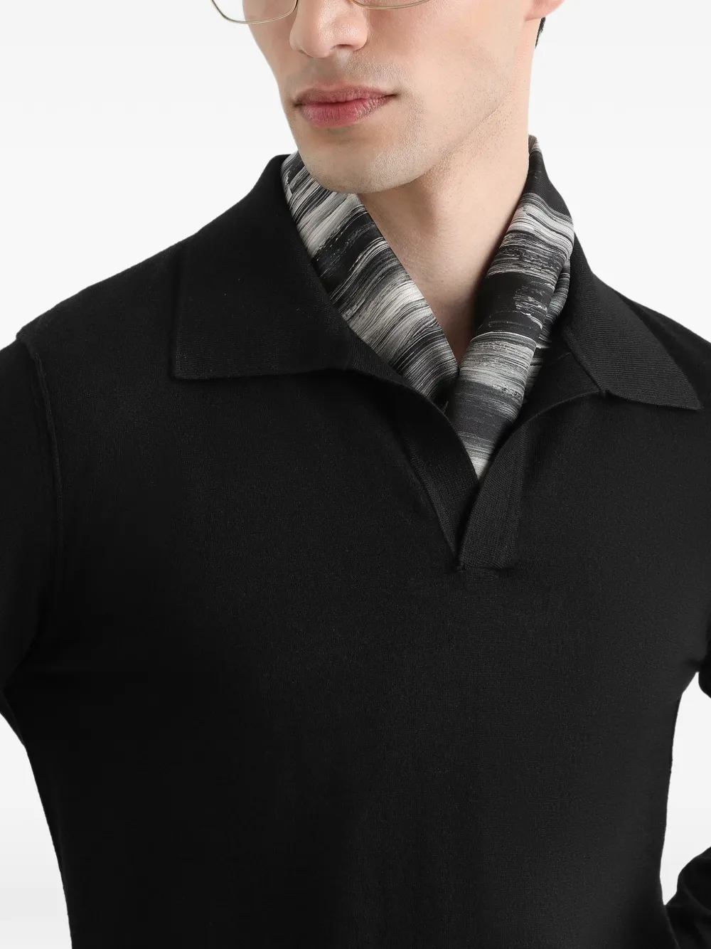 Dolce & Gabbana Gebreid poloshirt Zwart
