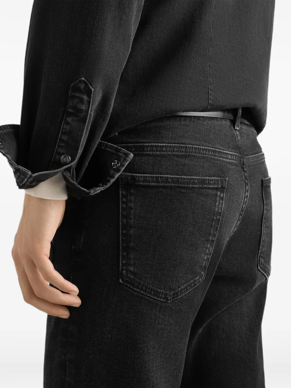 Dolce & Gabbana Slim-fit mid waist jeans Zwart
