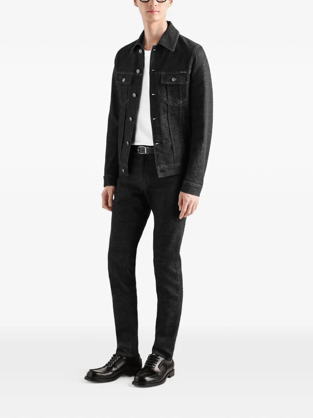 Dolce & Gabbana Jeans met logoplakkaat Zwart