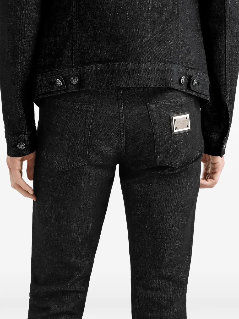 Dolce & Gabbana Jeans met logoplakkaat Zwart