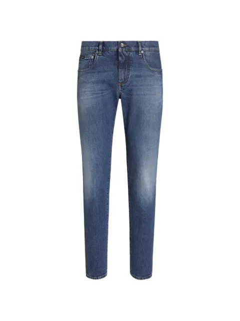 Dolce & Gabbana logo-patch straight jeans