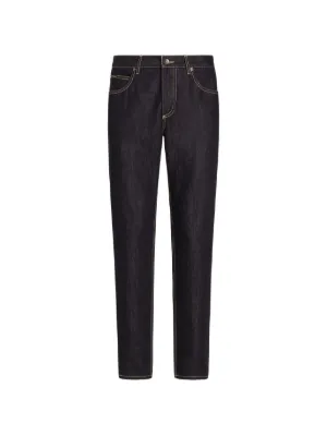 Dolce&Gabbana デニム Dolce & Gabbana slim-fit Stretch Cotton Jeans With Patch | Blue